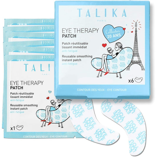Talika Eye Therapy Patch pack front view showing premium anti aging reusable eye masks
