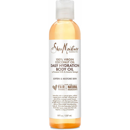 SheaMoisture Daily Hydration Body Oil front view bottle