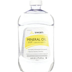 Swan mineral oil front view bottle packaging 16 fluid ounce