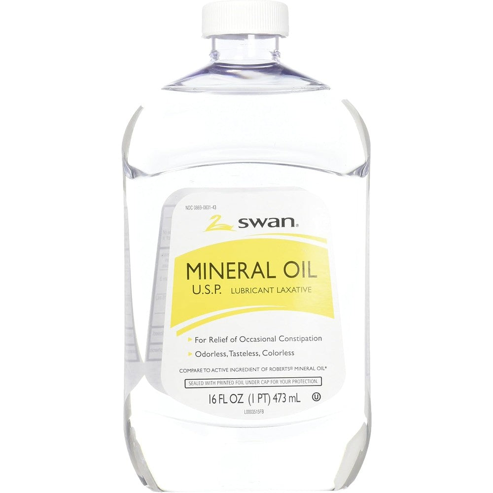 Swan Mineral Oil 16 Fluid Ounce bottle front view