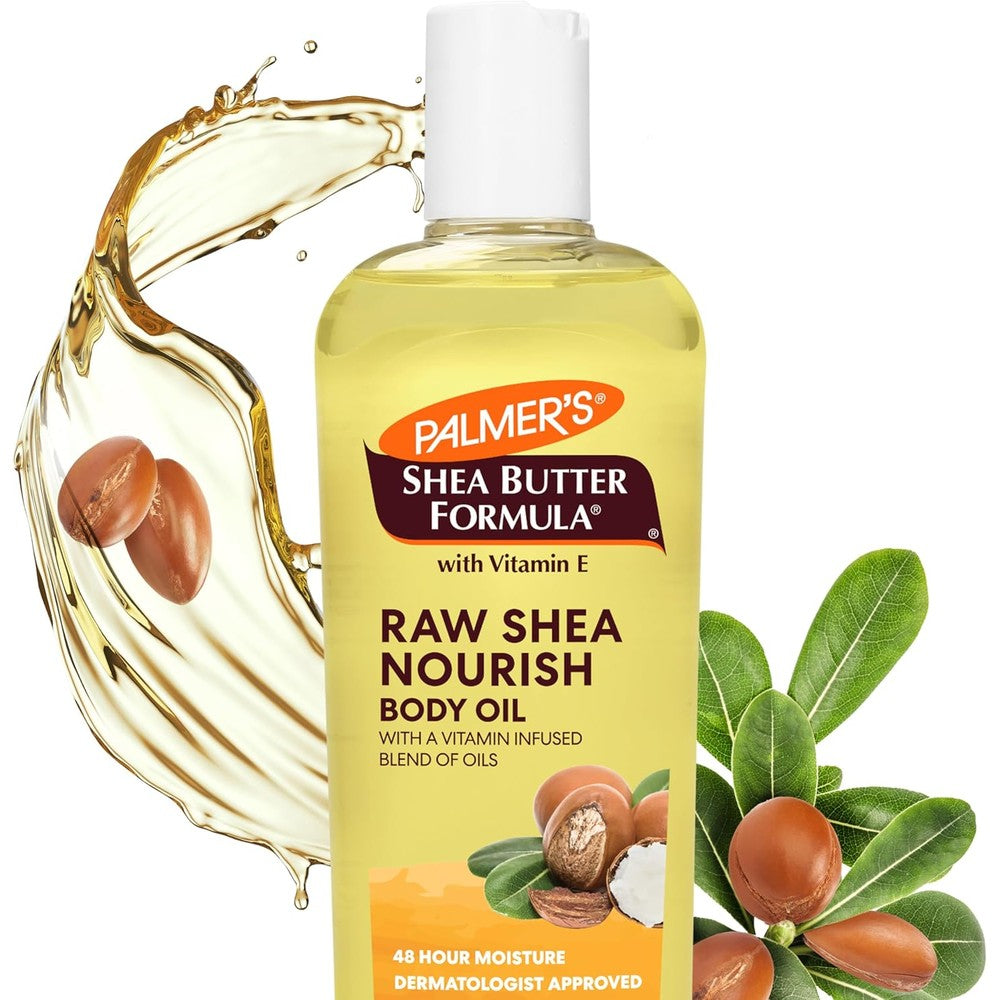 Palmers Shea Formula Raw Shea Nourish Body Oil front view bottle