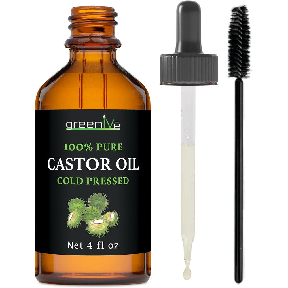 GreenIVe 100% Pure Castor Oil bottle front view