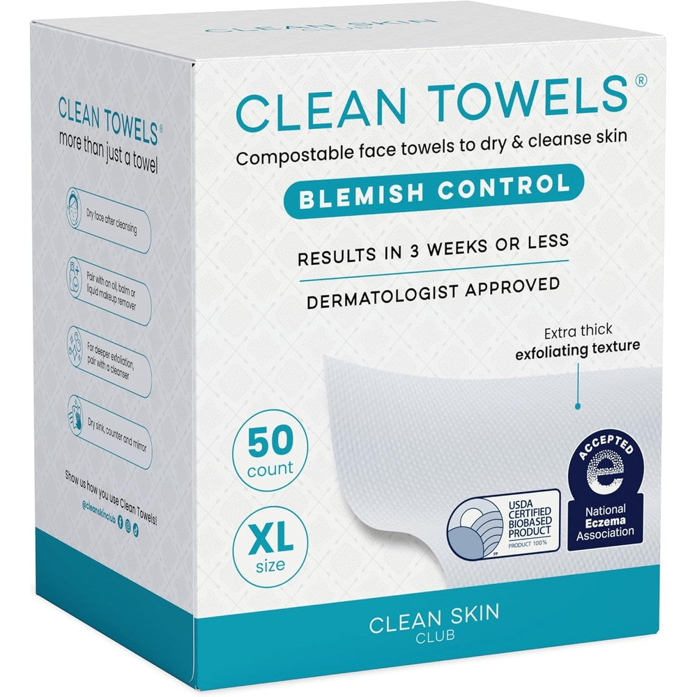 Clean Skin Club Blemish Control Clean Towels XL for oily skin
