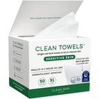 Clean Skin Club sensitive skin clean towels extra large front box view