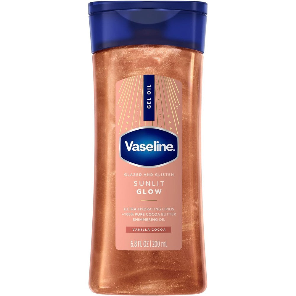 Vaseline Glazed and Glisten Sunlit Glow Body Gel Oil front view
