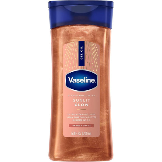 Vaseline Glazed and Glisten Sunlit Glow Body Gel Oil front view