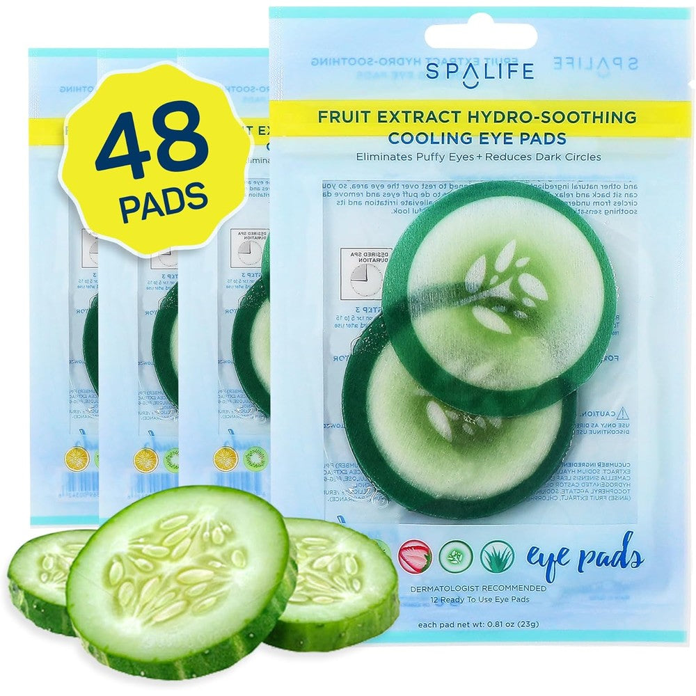 SpaLife Cooling Cucumber Eye Pads front packaging view