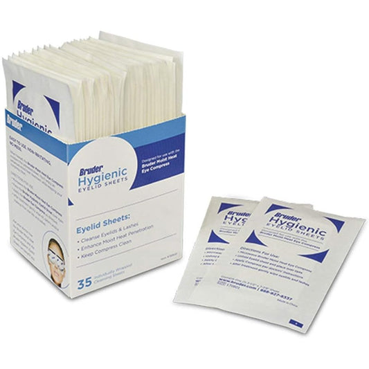 Bruder Hygienic Eyelid Sheets 35 count box front view
