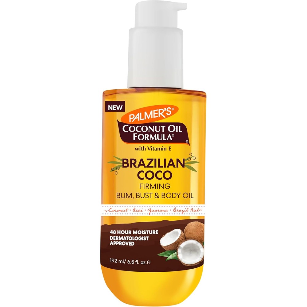 Palmers Coconut Oil Formula Brazilian Coco Firming Body Oil front view
