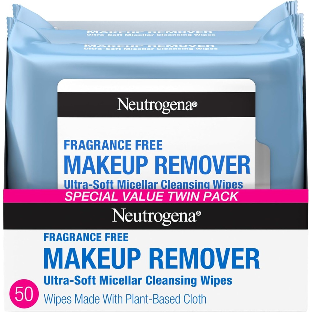 Neutrogena micellar makeup wipes removing waterproof mascara and eye makeup