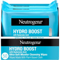 Neutrogena Hydro Boost micellar wipes hydrating skin while removing makeup
