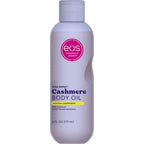Eos vanilla cashmere body oil bottle front view packaging