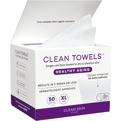 Clean Skin Club Healthy Aging Clean Towels XL for skin wrinkles