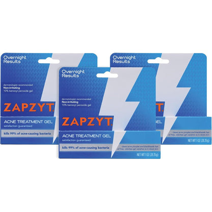 Zapzyt Maximum Strength 10% Benzoyl Peroxide Acne Treatment Gel front view