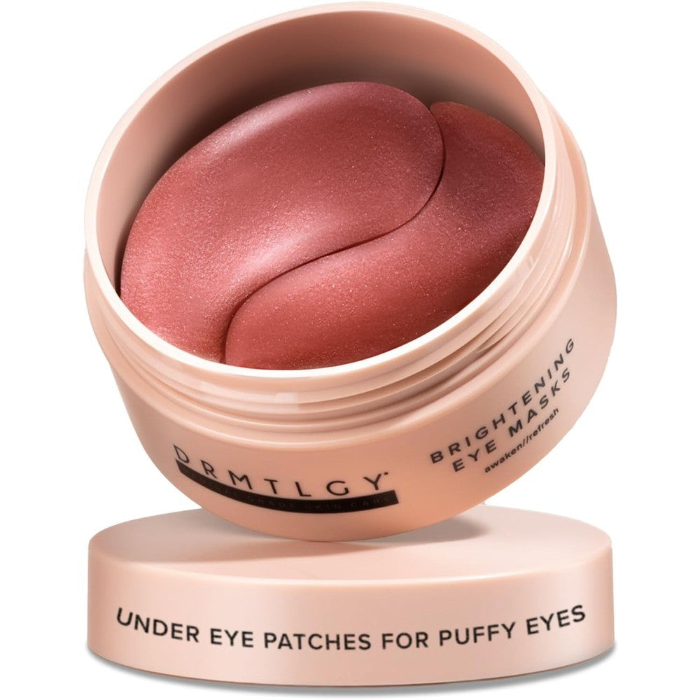 DRMTLGY Brightening Eye Masks jar with 60 hydrogel patches for dark circles
