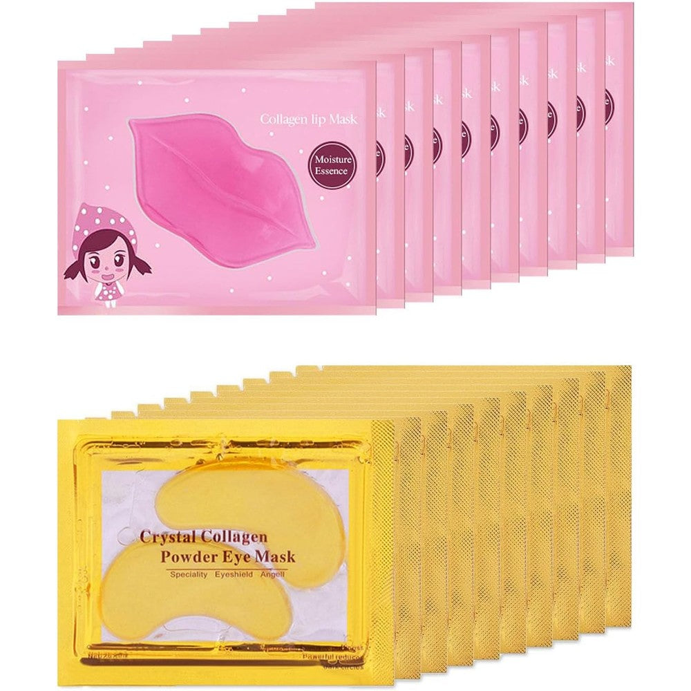 Eakroo 20 pairs lip mask and eye mask set front view