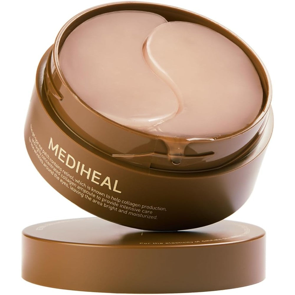 Mediheal Retinol Collagen Under Eye Patches front view container with spatula