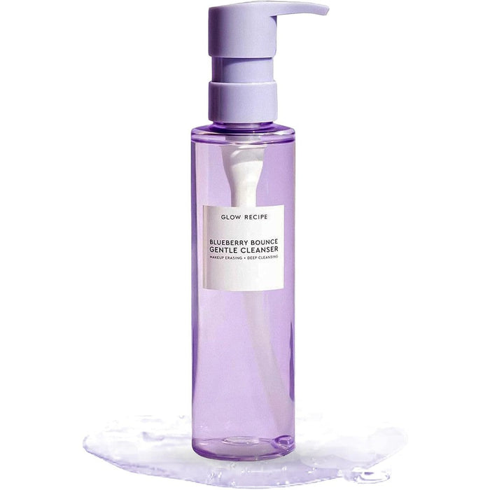 Glow Recipe Blueberry Bounce Exfoliating Face Wash front view bottle