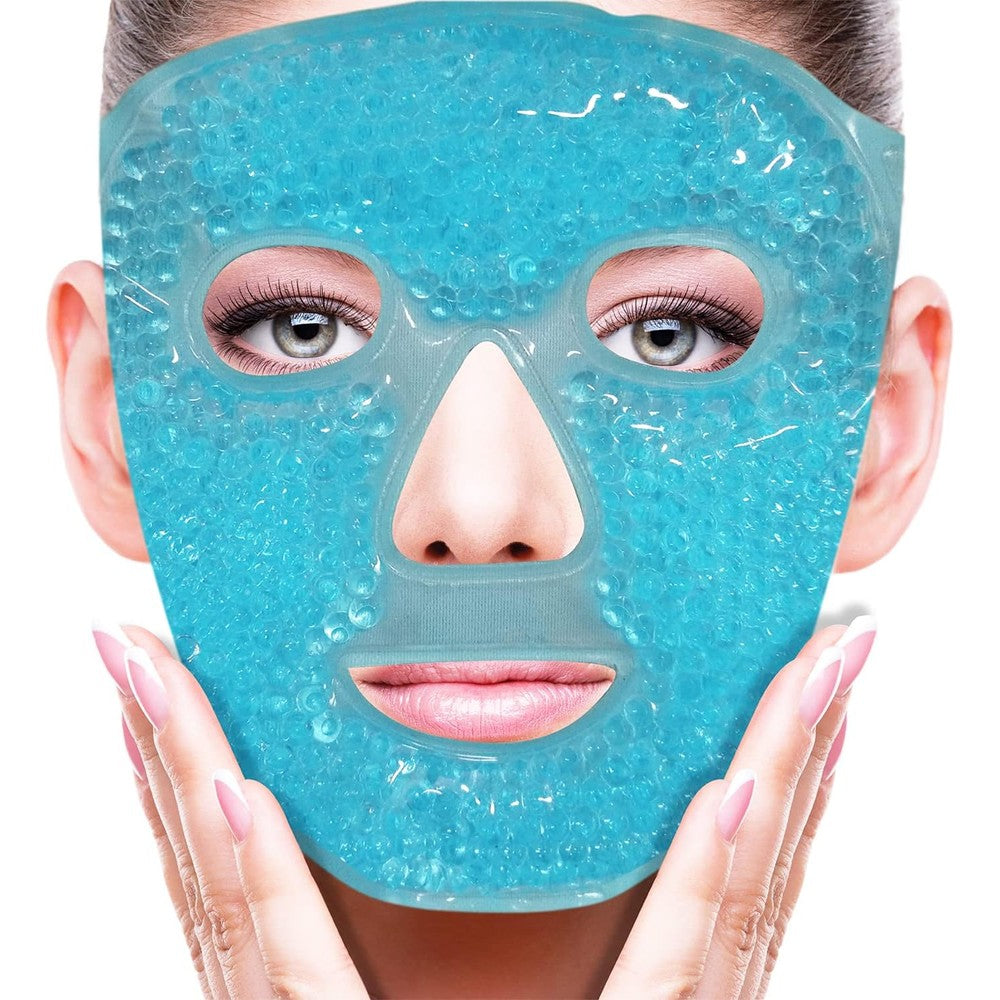 Znöcuetöd blue gel bead face mask front view for skincare