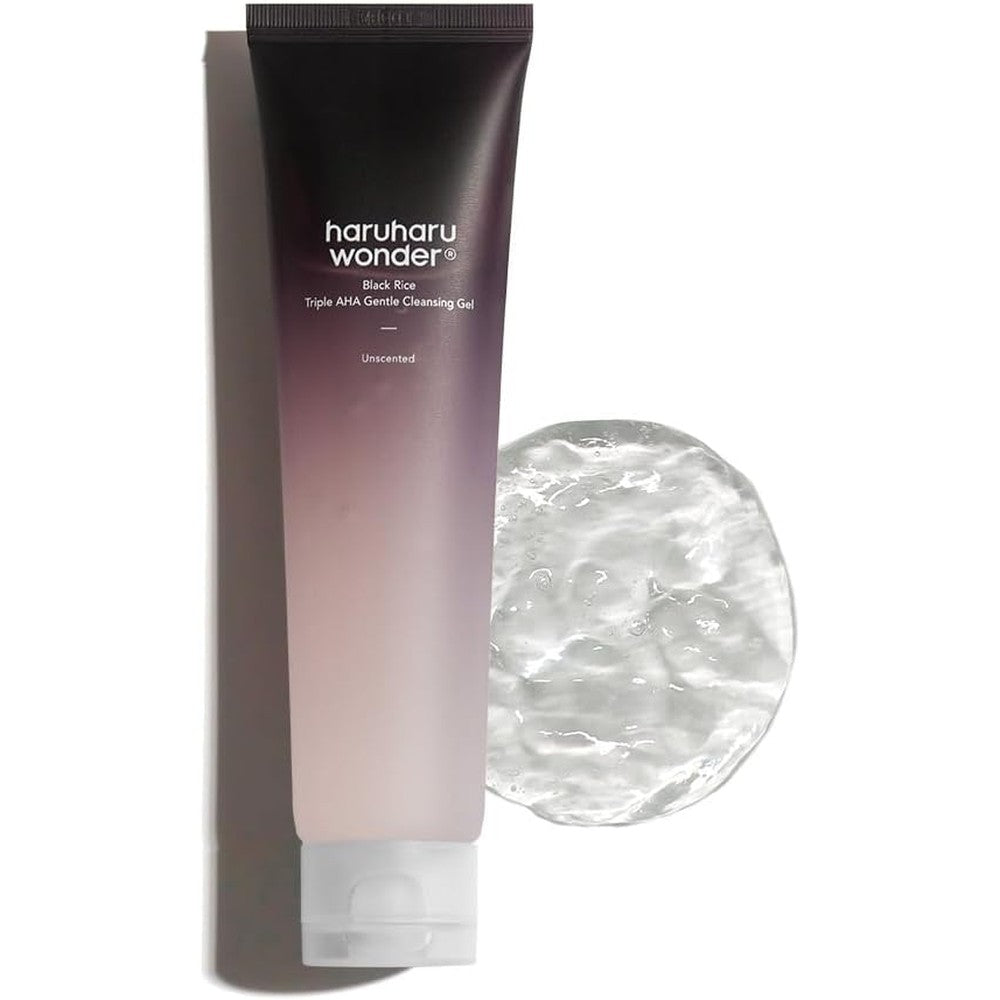 Haruharu Wonder Black Rice Triple AHA Gentle Cleansing Gel tube front view