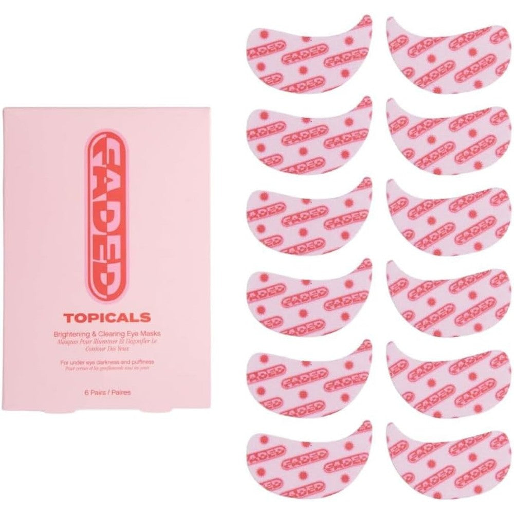 Topicals Faded Brightening Under Eye Masks front view packaging for dark circles treatment