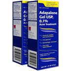 Taro Adapalene 0.1 Percent USP Gel front packaging view showing twin pack tubes