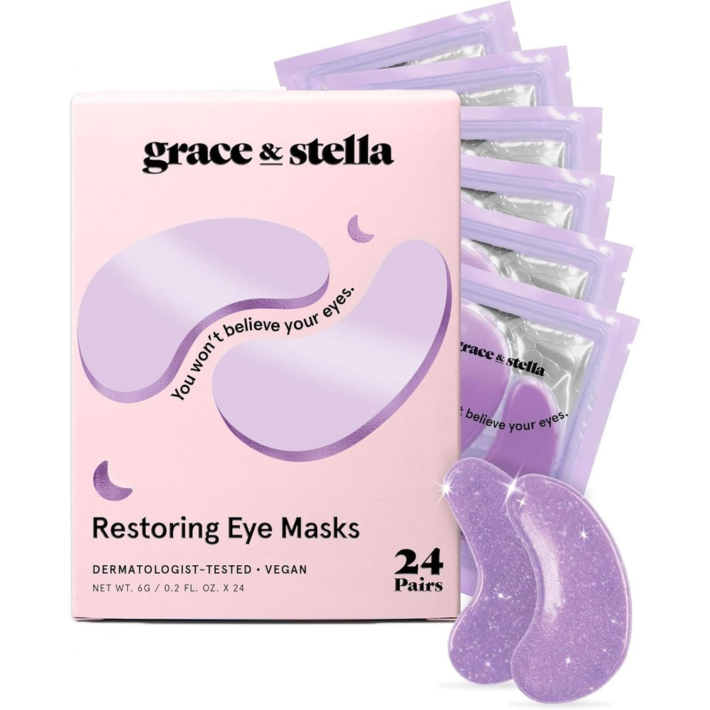 Grace and Stella Retinol Under Eye Patches front view packaging for dark circles.