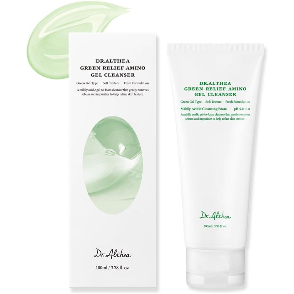 Dr. Althea Green Relief Amino Gel Cleanser front view tube package