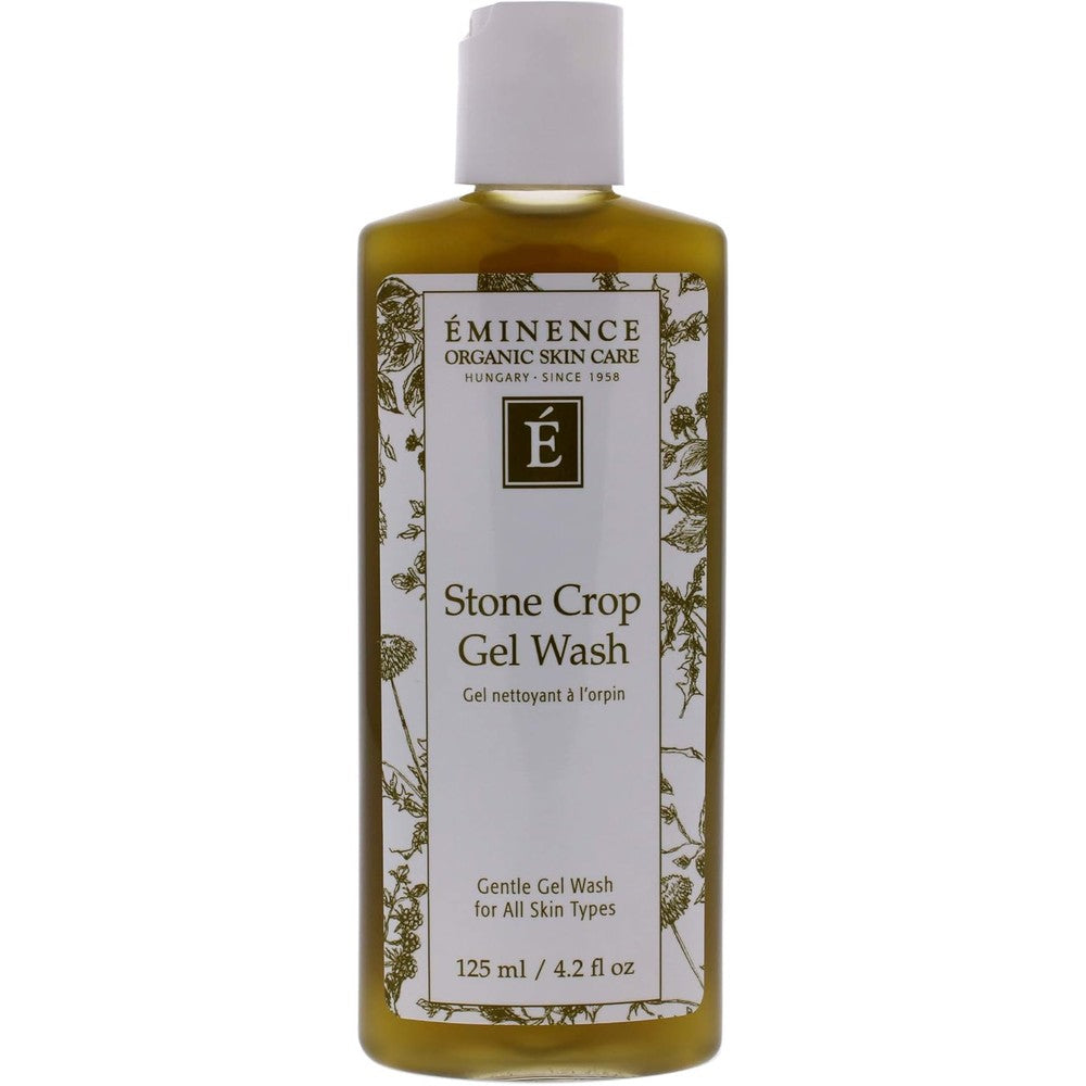 Eminence Organic Skincare Stone Crop Gel Wash 125ml front view for daily facial cleansing.