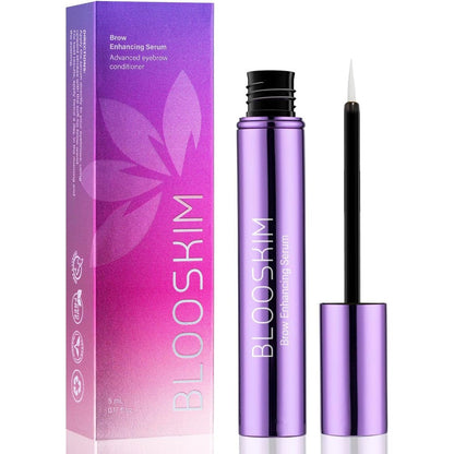 Blooskim Eyebrow Growth Serum bottle front view for brow enhancement