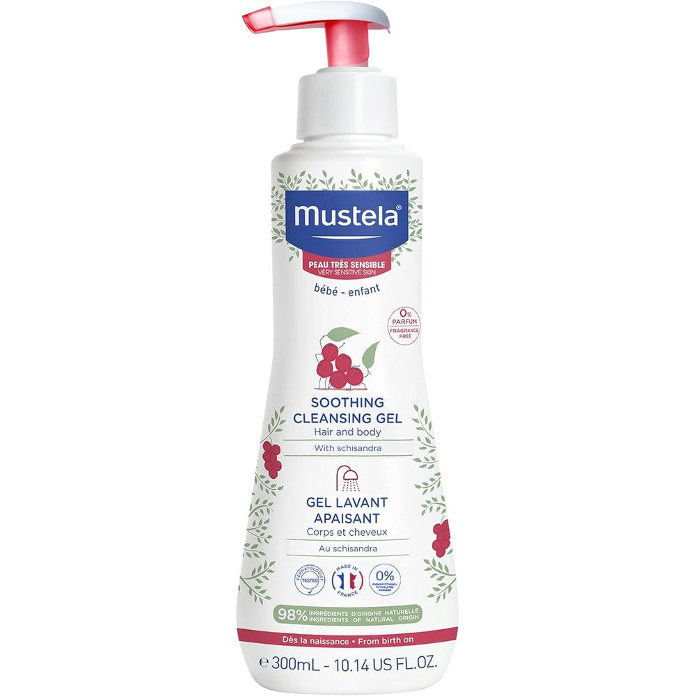 Mustela Baby Soothing Cleansing Gel 300ml bottle front view