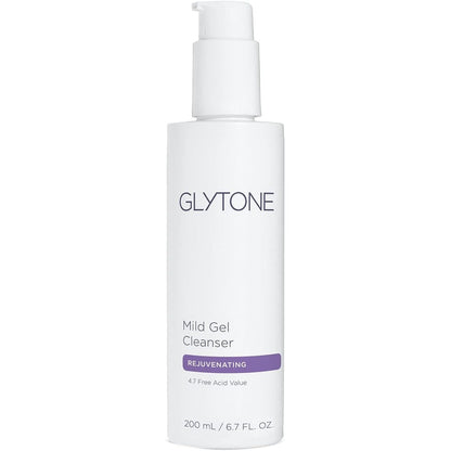 Glytone Mild Gel Cleanser 6.7 fl. oz. bottle with glycolic acid for exfoliation
