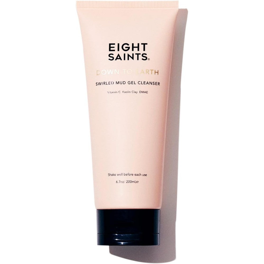 Eight Saints Down To Earth Mud Gel Facial Cleanser bottle front view for oil control