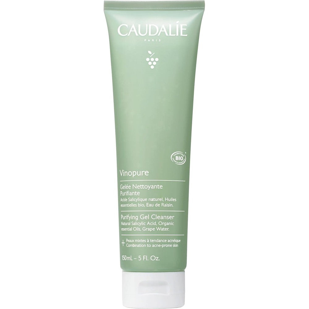 Caudalie Vinopure Pore Purifying Gel Cleanser front view tube packaging