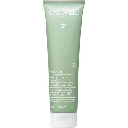 Caudalie Vinopure Pore Purifying Gel Cleanser front view tube packaging