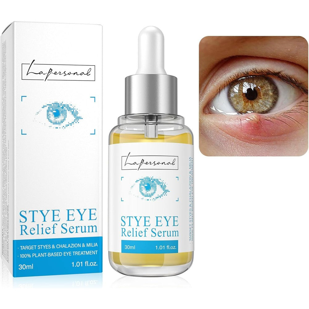 La. Personal Stye Eye Relief Serum bottle front view for eyelid care