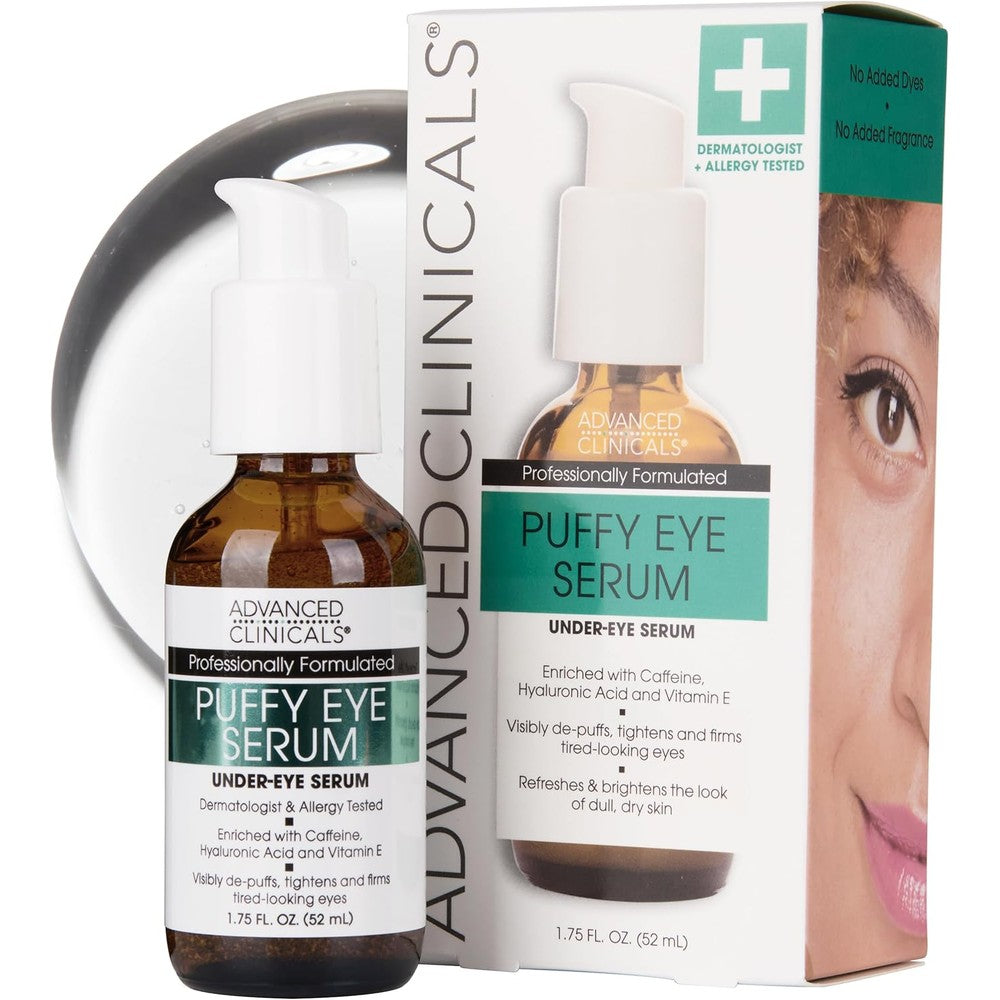 Advanced Clinicals Puffy Eye Under Eye Serum bottle front view