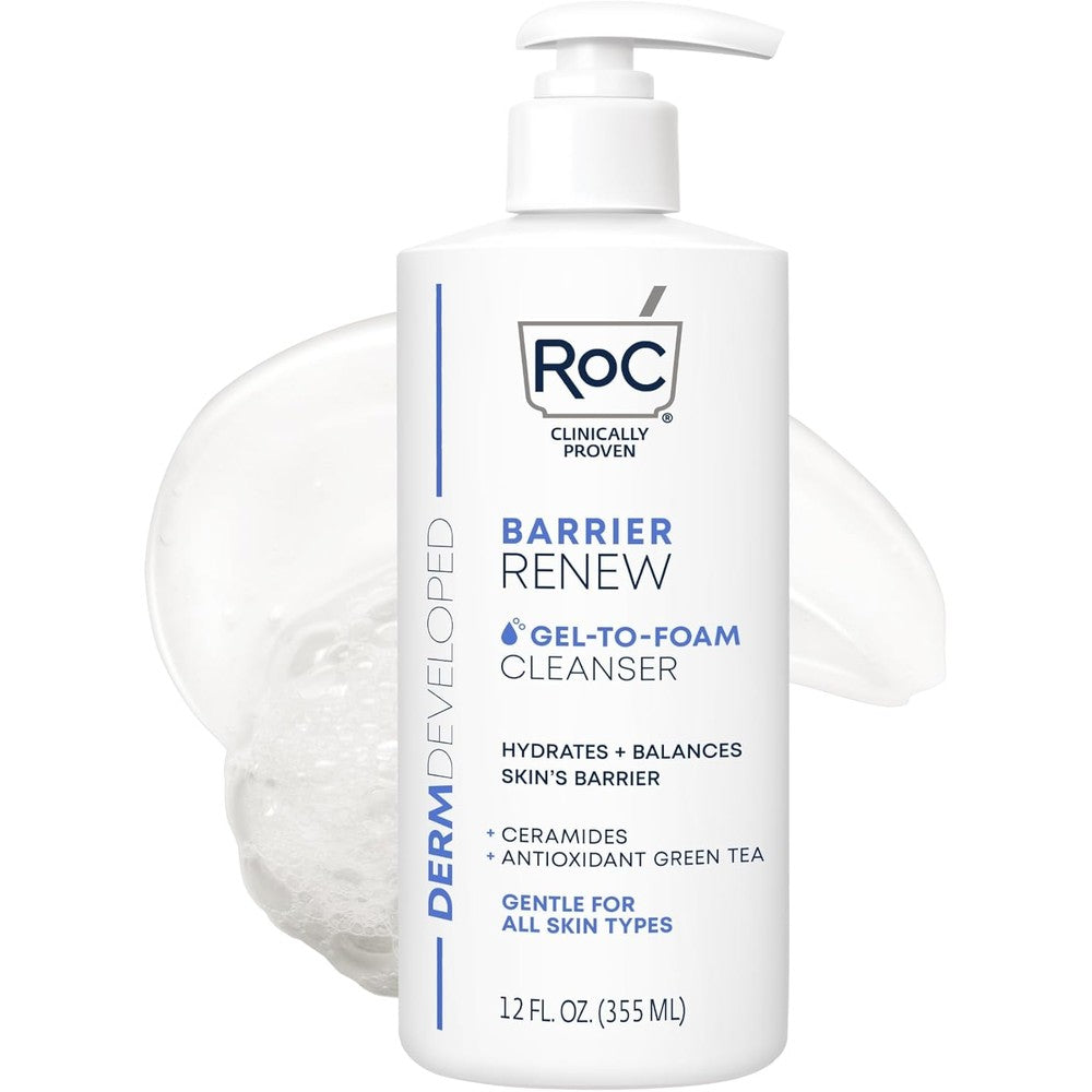 RoC Barrier Renew Gel to Foam Cleanser 12 Fluid Ounces front view