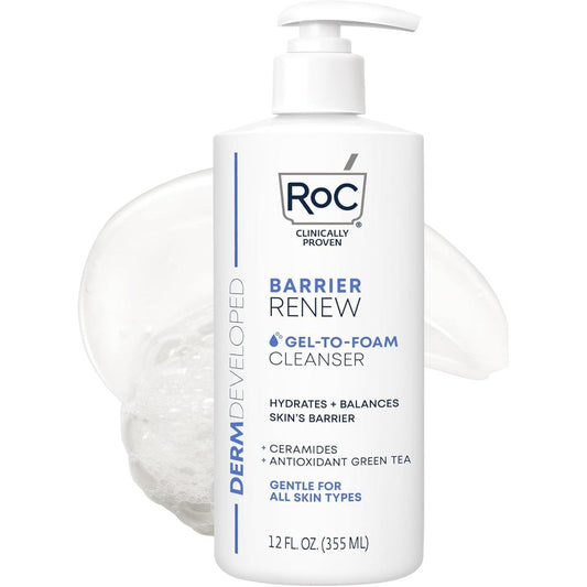 RoC Barrier Renew Gel to Foam Cleanser 12 Fluid Ounces front view