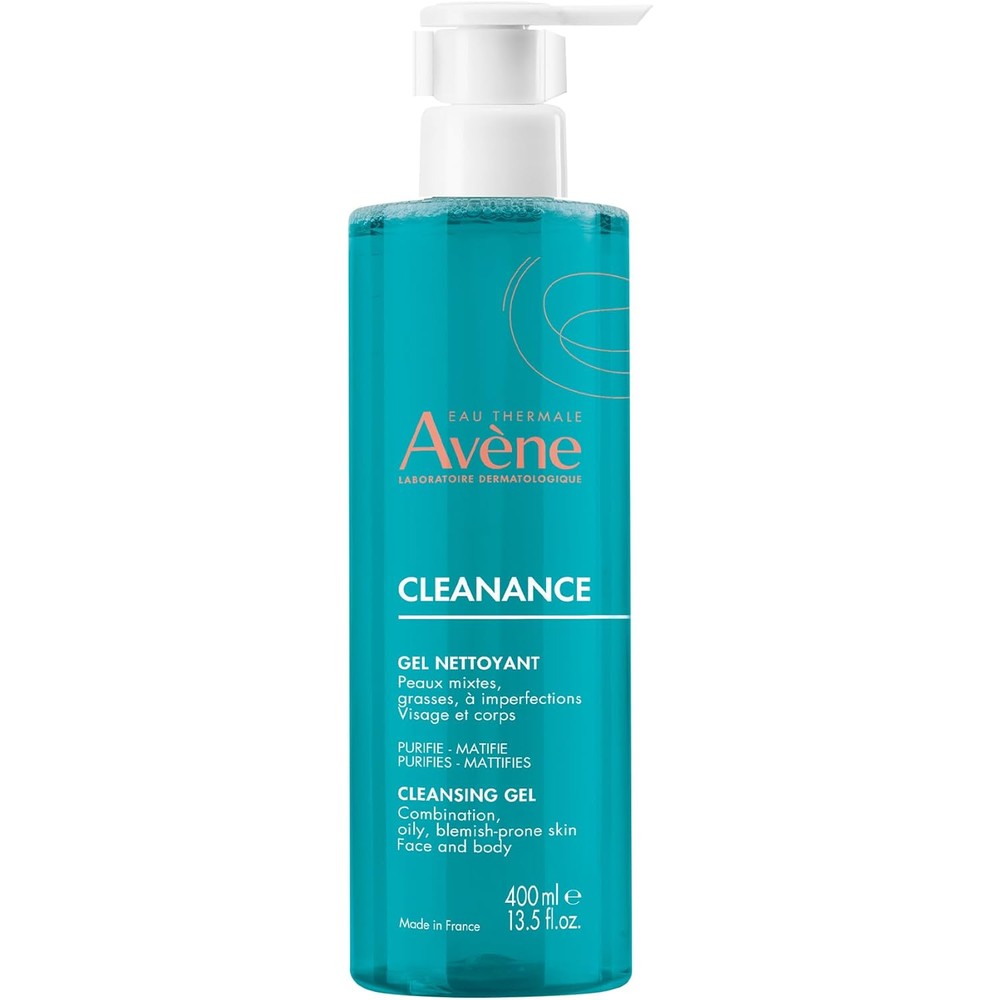 Avene Cleanance Cleansing Gel 400ml front bottle view