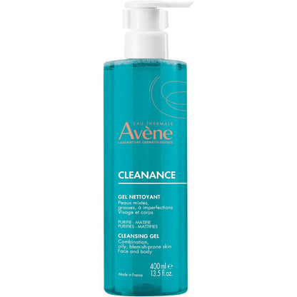 Avene Cleanance Cleansing Gel 400ml front bottle view