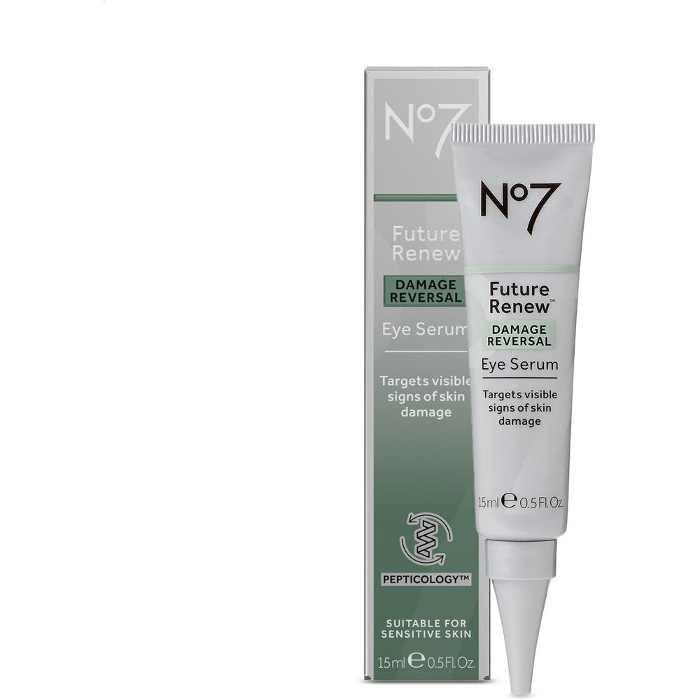 No7 Future Renew Damage Reversal Eye Serum front view packaging