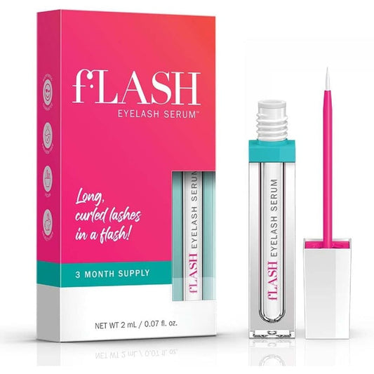 Flashserum Eyelash Serum 2ml bottle front view for natural lash growth