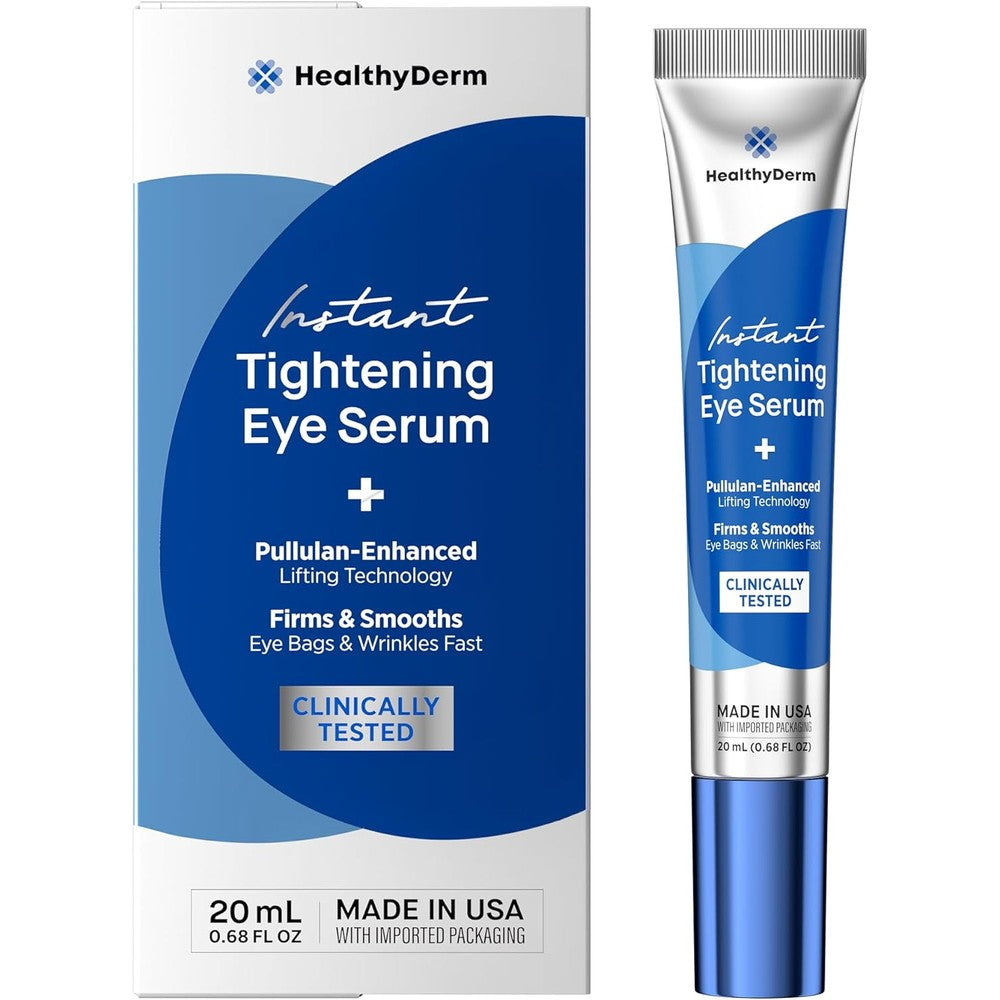 HealthyDerm Instant Under Eye Lift Serum tube front view for dark circles