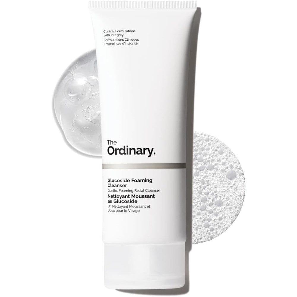 The Ordinary Glucoside Foaming Cleanser 150ml bottle for daily facial cleansing