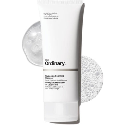The Ordinary Glucoside Foaming Cleanser 150ml bottle for daily facial cleansing