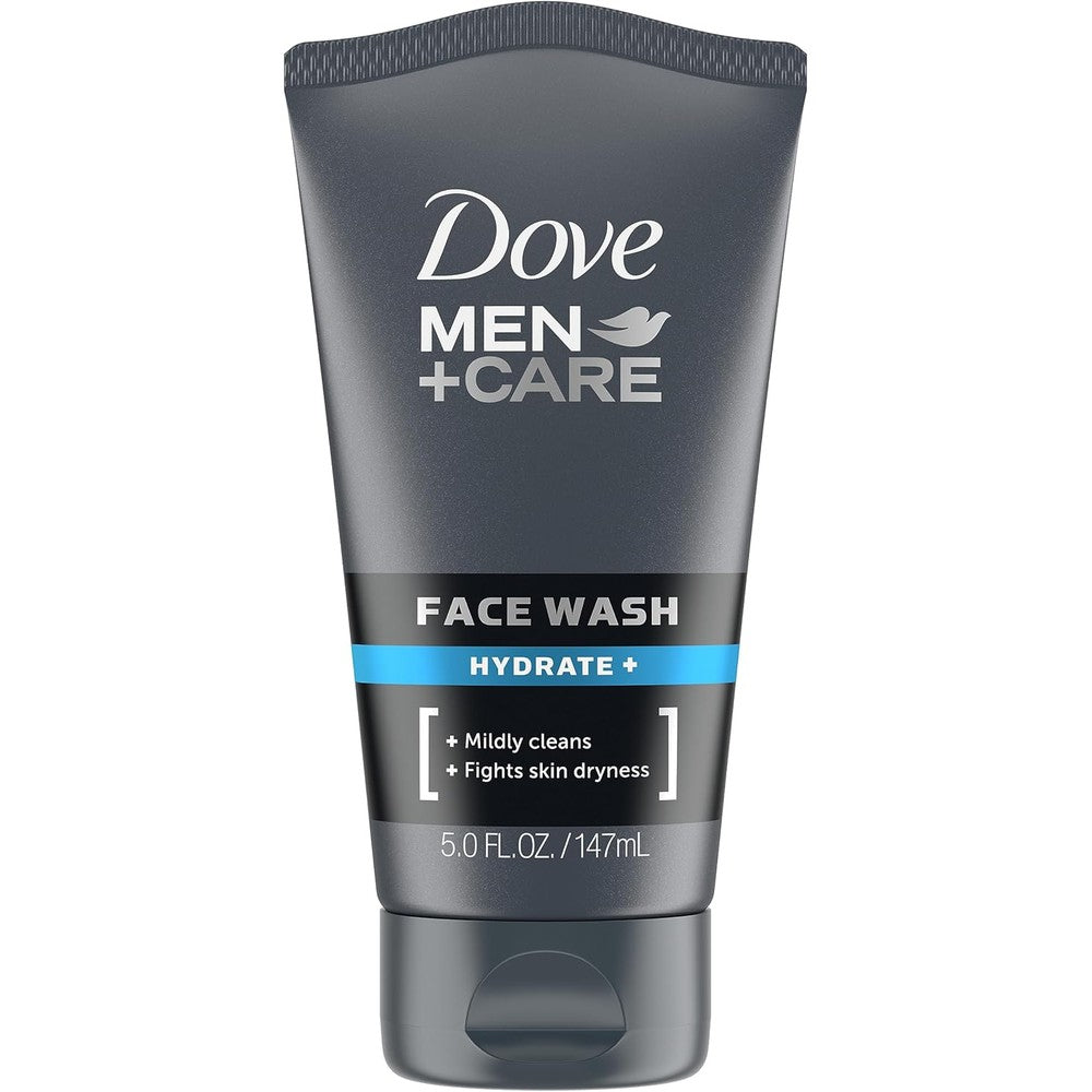 Dove Men Plus Care Hydrate Plus Face Wash front view for dry skin