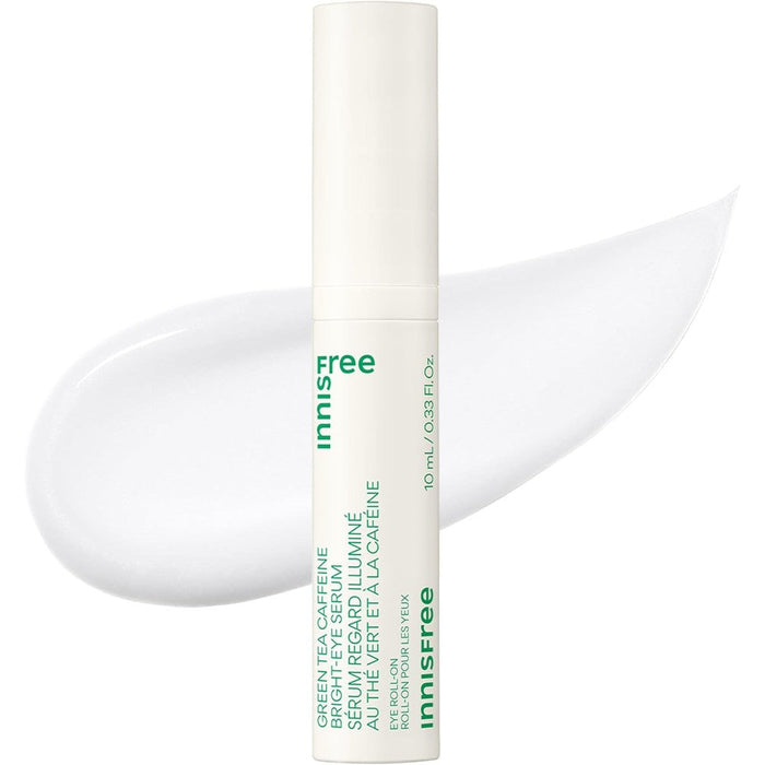 Innisfree Green Tea Caffeine Depuffing Eye Serum front view for dark circles