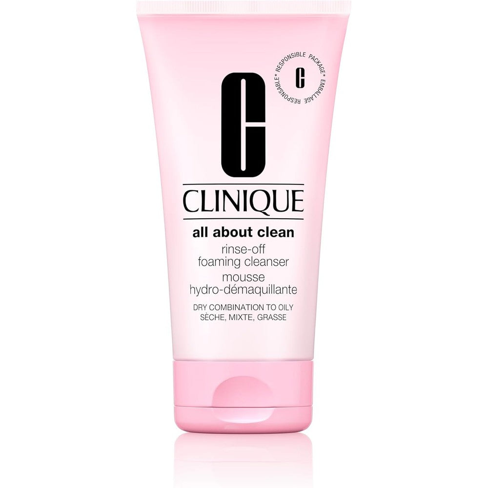 Clinique All About Clean Rinse-Off Foaming Face Wash front packaging