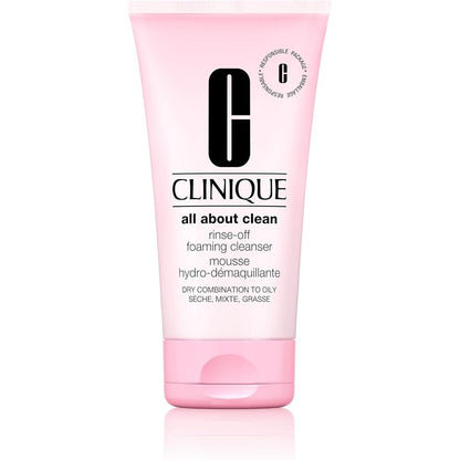 Clinique All About Clean Rinse-Off Foaming Face Wash front packaging